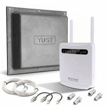 Комплект 4G інтернет без світла World Vision Standard для слабкого сигналу + антена 2x17 дБ Yust 6855 фото