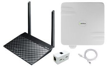 Мощный 4G комплект для любой местности Satell Outdoor S1 та WIFI роутер Asus 5946 фото