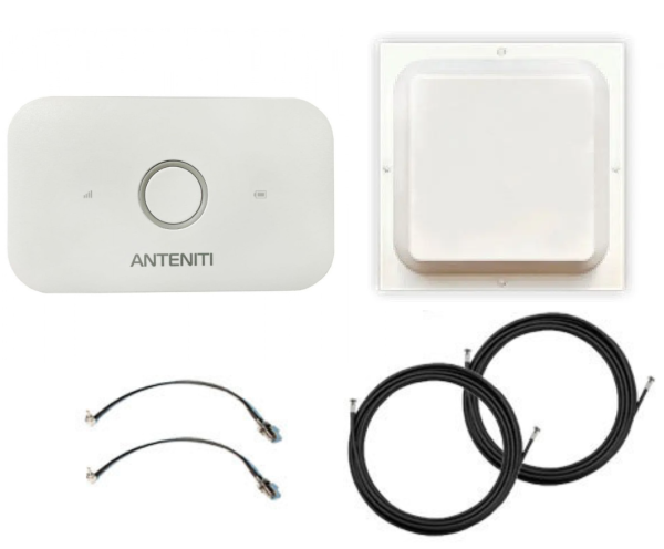 4G WIFI антенний комплект роутер anteniti E5573+антена 17дб мімо +кабель 2 по 10м+перехідники до 150 мбіт 534 фото