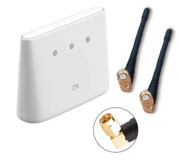 3G/4G WiFi комплект стаціонарний маршрутизатор ZTE MF293N + 2 штатні 4G LTE антени 5900 фото