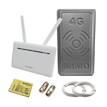 Комплект с аккумулятором 4G роутер ANTENITI B535 с АКБ + антенна RNet 2х17 Дб (900-2700 МГц) 6721 фото