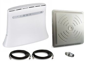 Интернет комплект стационарный wifi модем ZTE MF283V+ антенна mimo 24дб+ кабель 2/10+ 2 переходника 5928 фото