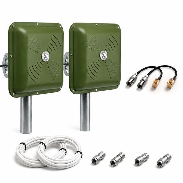 4G  комплект для військових Novatel MiFi 8800L + 2 антени ENERGY MIMO 2&times;15 dBi зелені 6887 фото