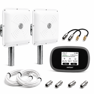 4G LTE комплект на дачу Novatel MiFi 8800L + 2 антени ENERGY MIMO 2&times;15 dBi (білі) 6889 фото