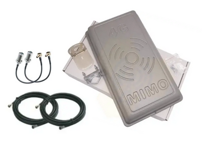 Антенний комплект 4G LTE антена MIMO Планшет 2х17 Дб R-Net всі частоти 900-2700 МГц з кабелем та перехідниками 5972 фото
